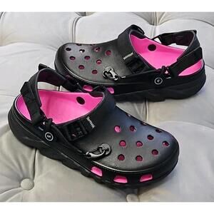 Post Malone x Crocs Duet Max 2 Clogs Black Womens Shoes 10